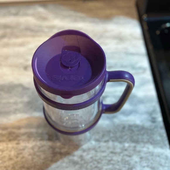 Tervis Purple Monogram Tumbler with Handle - Picture 4 of 7
